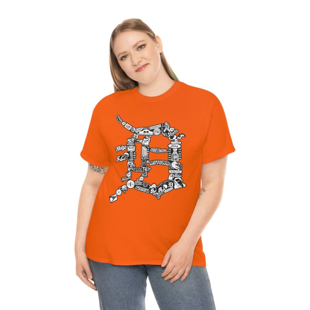 The D T-Shirt Detroit Michigan - Picture 4 of 4